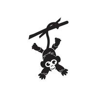 scimmia logo vettore icona semplice illustrazione design