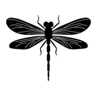 libellula nero vettore icona isolato su bianca sfondo