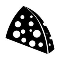 formaggio nero vettore icona isolato su bianca sfondo