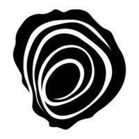 ostrica nero vettore icona isolato su bianca sfondo