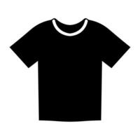 maglietta nero vettore icona isolato su bianca sfondo