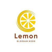 Limone logo design vettore con semplice creativo concetto