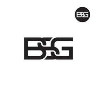 lettera bsg monogramma logo design vettore
