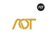 lettera aot monogramma logo design vettore