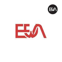 lettera ewa monogramma logo design vettore