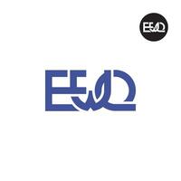 lettera ewq monogramma logo design vettore
