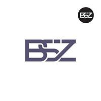 lettera bsz monogramma logo design vettore