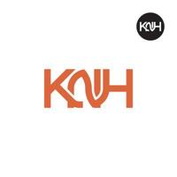 lettera knh monogramma logo design vettore