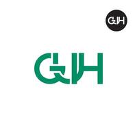 lettera guh monogramma logo design vettore