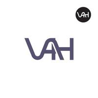 lettera vah monogramma logo design vettore