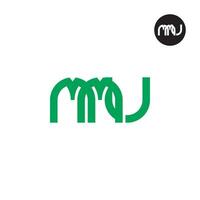 lettera mmu monogramma logo design vettore