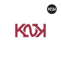 lettera knk monogramma logo design vettore