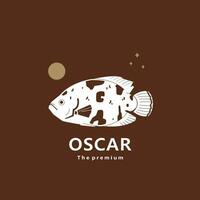 animale oscar naturale logo vettore icona silhouette retrò fricchettone