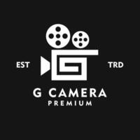 g telecamera lettera logo icona design illustrazione vettore