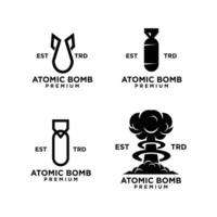 atomico bomba logo icona design illustrazione vettore