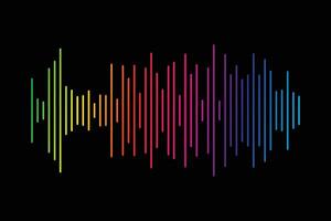 Audio spettro design vettore illustrazione.