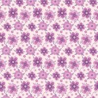 modello di fiore piccolo viola senza soluzione di continuità. decorazione bellissimo design di sfondo. disegno moda tessile floreale vintage. vettore