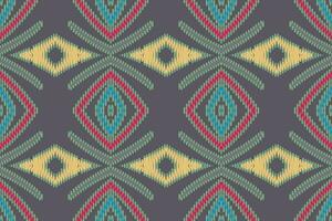 nordico modello senza soluzione di continuità bandana Stampa seta motivo ricamo, ikat ricamo vettore design per Stampa scandinavo modello saree etnico Natività zingaro modello