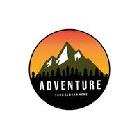 avventura e all'aperto linea arte logo vettore illustrazione design grafico