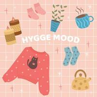 hygge arredamento impostato umore comfort vettore