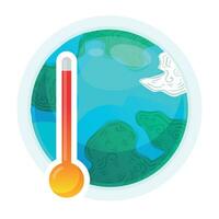 globale riscaldamento. vettore concetto. terra tempo metereologico vettore