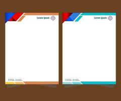 professionale aziendale azienda attività commerciale colorato carta intestata modello design con a4 dimensione stazionario articolo moderno carta intestata. vettore