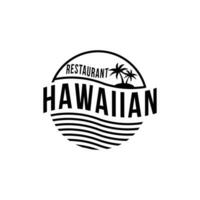 hawaiano ristorante fricchettone Vintage ▾ logo design vettore