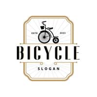 bicicletta logo design bicicletta sport club semplice Vintage ▾ nero silhouette modello illustrazione vettore