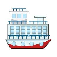 illustrazione della nave da crociera vettore