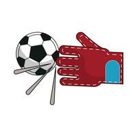 palla da calcio nel portiere illustrazione vettore