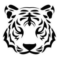 semplice astratto tigre testa logo vettore iconico illustrazione