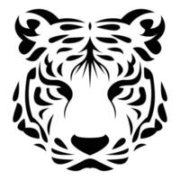 semplice astratto tigre testa logo vettore iconico illustrazione