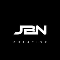 jbn lettera iniziale logo design modello vettore illustrazione