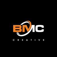 bmc lettera iniziale logo design modello vettore illustrazione