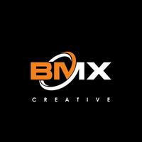 bmx lettera iniziale logo design modello vettore illustrazione