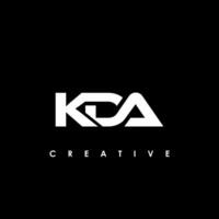 kda lettera iniziale logo design modello vettore illustrazione
