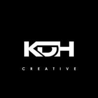 kdh lettera iniziale logo design modello vettore illustrazione