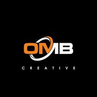 omb lettera iniziale logo design modello vettore illustrazione