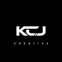 kcj lettera iniziale logo design modello vettore illustrazione