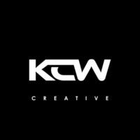 kcw lettera iniziale logo design modello vettore illustrazione