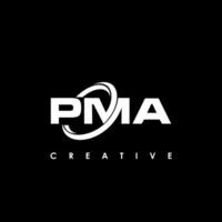 pma lettera iniziale logo design modello vettore illustrazione