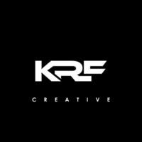 krf lettera iniziale logo design modello vettore illustrazione