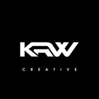 krw lettera iniziale logo design modello vettore illustrazione