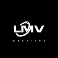 lmv lettera iniziale logo design modello vettore illustrazione