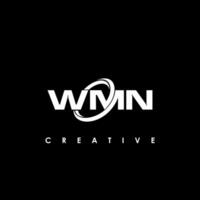 wmn lettera iniziale logo design modello vettore illustrazione