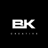 bk lettera iniziale logo design modello vettore illustrazione