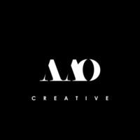 aao lettera iniziale logo design modello vettore illustrazione