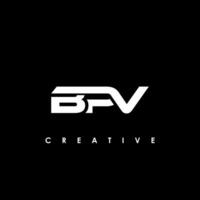 bpv lettera iniziale logo design modello vettore illustrazione