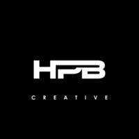hpb lettera iniziale logo design modello vettore illustrazione