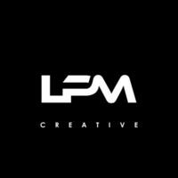 lpm lettera iniziale logo design modello vettore illustrazione